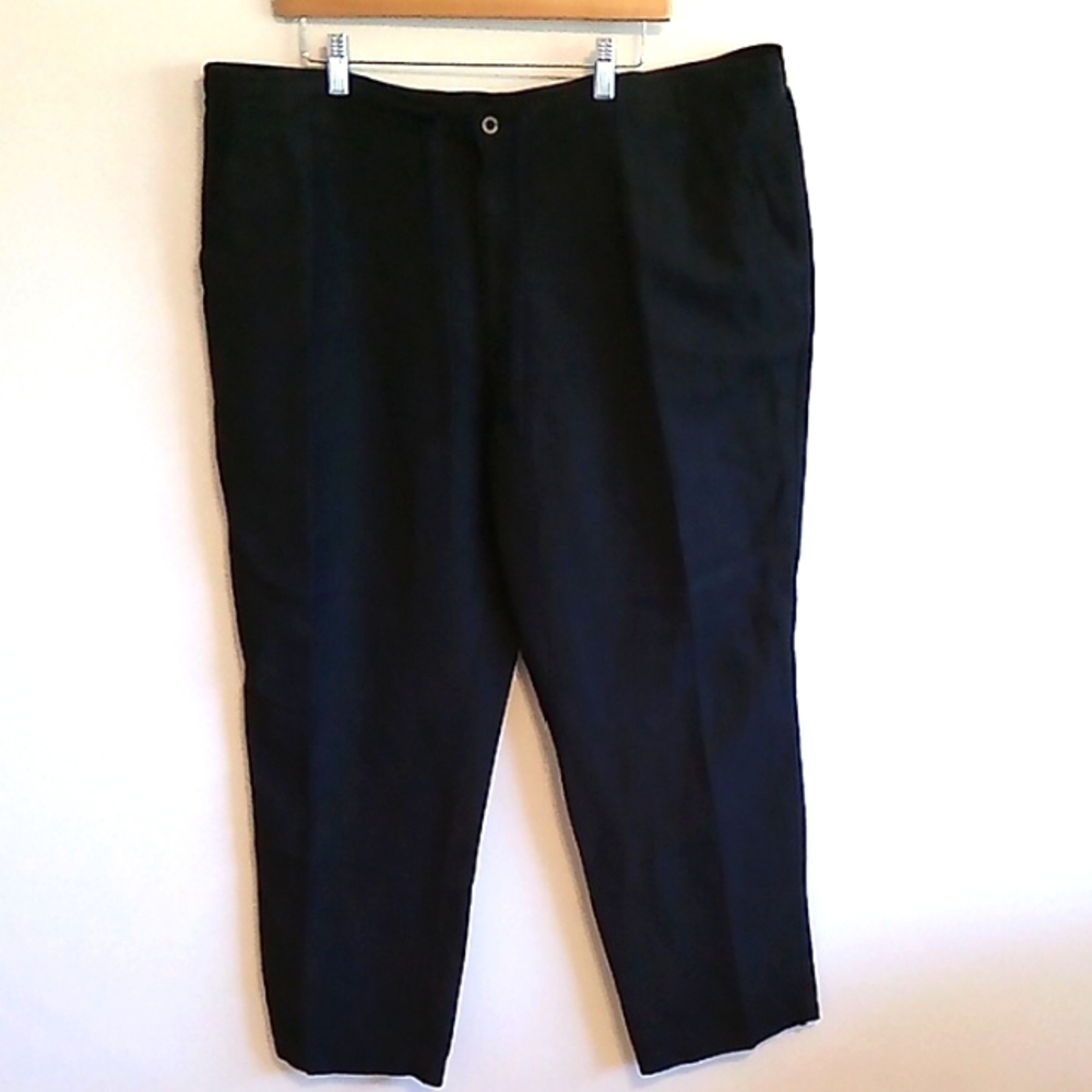 Cubavera Linen Blend Pants Mens Size XXL  Black With Pockets